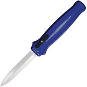 Piranha P20B Auto Rated-X OTF Mirror Knife Blue Handles