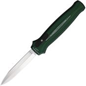 Piranha P20G Auto Rated-X OTF Mirror Knife Green Handles