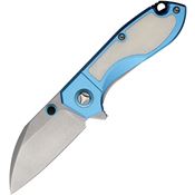 Rough Rider 2552 Tattoo Series Framelock Knife Blue Handles