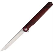 Rough Rider 2519 String Bean Linerlock Knife Black/Red Handles