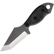 Shed 007 2023 Conquest Stonewash Fixed Blade Knife Black Handles