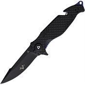 V NIVES 03096 Trail Blazer Linerlock Knife Black Handles