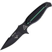 V NIVES 03090 Delta Black Fixed Blade Knife Black Handles