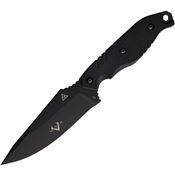 V NIVES VFB25GPBBK Trailblazer Black Fixed Blade Knife Black Handles