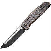 We 220354 Shadowfire Black Stonewash Knife Flame Titanium Handles