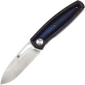 Kansept 1050A4 Mato Linerlock Knife Carbon Fiber/Blue/Black Handles
