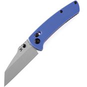 Kansept 1015V3 Main Street Crosslock Stonewash Knife Blue Handles