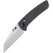 Kansept 1015V4 Main Street Crosslock Stonewash Knife Black Handles