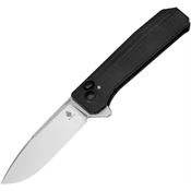 Kizer V3630C1 Brat Stonewash Knife Black Handles