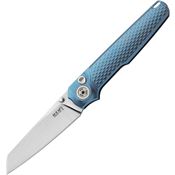 MKM-Maniago MITBL Miura Button Lock Knife Titanium Blue Handles