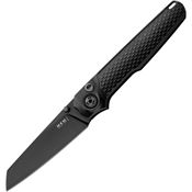 MKM-Maniago MITDSW Miura Black Stonewashed Button Lock Knife Titanium Black Handles