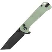 QSP 148D2 Grebe T Button Stonewash Knife Jade Handles