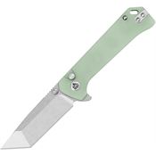 QSP 148D1 Grebe T Button Stonewash Knife Jade Handles
