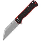 QSP 149A1 Swordfish Stonewash Knife Black/Red Handles