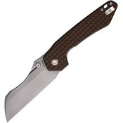 Vosteed GTVWMZ2 Gator Linerlock Knife Brown Handles