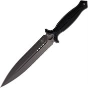 Begg 029 Filoso Gray Stainless Dagger Fixed Blade Knife Black Handles