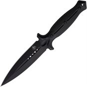 Begg 026 Filoso Black 1095HC Dagger Fixed Blade Knife Black Handles