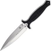 Begg 030 Filoso Satin 1095HC Dagger Fixed Blade Knife Black Handles