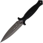 Begg 028 Filoso Gray 1095HC Dagger Fixed Blade Knife Black Handles