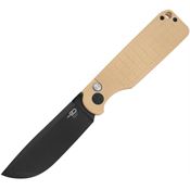 Bestech G55C Glok Button Lock Knife Khaki Handles