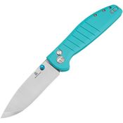 Bestech MK04B Bestechman Goodboy Buttonlock Stonewash & Knife Tiffany Blue Handles