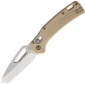 BlackFire OGK001TNB Pivot Lock Satin Folding Knife Tan Handles