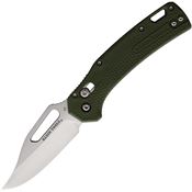 BlackFire OGK002GNB Pivot Lock Satin Clip Point Folding Knife Green Handles