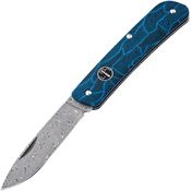 Boker Plus P01BO559DAM Tech Tool Damascus Knife Black & Blue Handles
