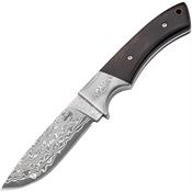 Boker Plus P02BO090DAM M-One Damast Fixed Blade Knife Ebony Handles