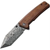 Civivi 23024DS1 Bhaltair Damascus Knife Wood Handles