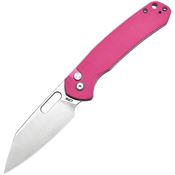 CJRB 1925APNK Pyrite Wharncliffe Button Lock Knife Pink Handles