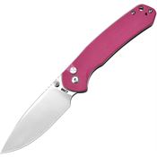 CJRB 1925PNK Pyrite Drop Point Button Lock Knife Pink Handles