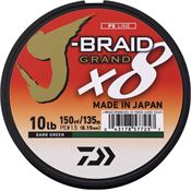 Daiwa JBGD8U10D J-Braid Grand Line 10/150 DG