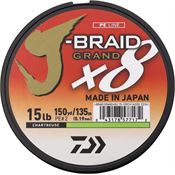 Daiwa JBGD8U15C J-Braid Grand Line 15/150 Char