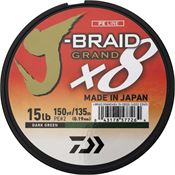Daiwa JBGD8U15D J-Braid Grand Line 15/150 Char