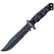 Halfbreed LIK01G2BLK Large Infantry Gen 2 Black Fixed Blade Knife Black Handles