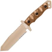 Halfbreed MIK02G2DE Medium Infantry Gen 2 Dark Earth Fixed Blade Knife Flat Dark Earth Handles