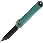 Heretic 0238A Auto Manticore S OTF Black Knife Green Handles