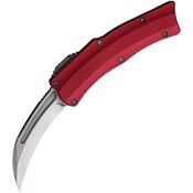 Heretic 0602ARED Auto ROC OTF Stonewash Knife Red Handles