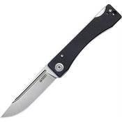 Kubey 2102A Akino Bead Blast Lockback Knife Black G10 Handles