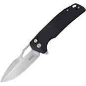 Kubey 316E RDF Button Lock Knife Black Handles