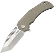 Kubey 318C Bravo 1 Knife Tan Handles