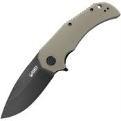 Kubey 319D Bravo 1 Knife Tan Black Handles