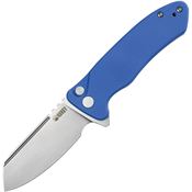 Kubey 336C Creon Button Lock Knife Blue Handles
