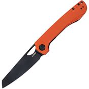Kubey 365B Elang Knife Orange Black Handles