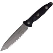 Microtech 11412AP Socom Alpha T/E AP FS Apocalyptic Stainless Fixed Blade Knife Black Handles
