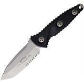 Microtech 114M11 Socom Alpha Mini T/E SW PS Stonewash Fixed Blade Knife Black Handles