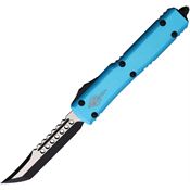 Microtech 1191TQS Auto Ultratech Hellhound Tanto OTF Knife Turquoise Handles