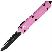 Microtech 1211BPK Auto Ultratech Single Edge OTF Knife Pink Handles