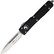 Microtech 1215 Auto Ultratech Single Edge OTF Knife Black Handles